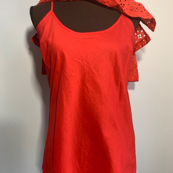 🆕 NWT Talbots Eyelet Bell Sleeve Top Cami Floral - Picture 10 of 12